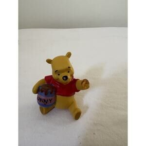 Vintage Walt Disney Winnie the Pooh with Honey Pot Sitting 3” Applause